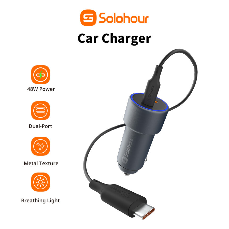 48W Fast Car Charger Kit With 1m C-C Cable