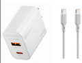 GaN 20W Fast Charger Kit With 1m C-C Cable (2 Port | USB C + USB A) US Plug
