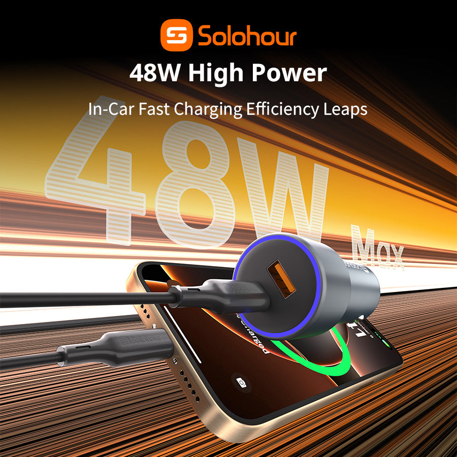 48W Fast Car Charger Kit With 1m C-C Cable