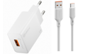 12W Fast Charger Kit With 1m USB-A to USB-C Cable EU Plug
