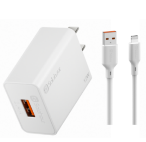 12W Fast Charger Kit With 1m Lightning Cable US Plug